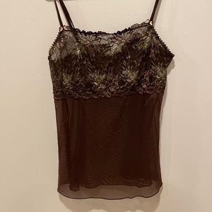 Fauve Camisole - Sheer lace size Small